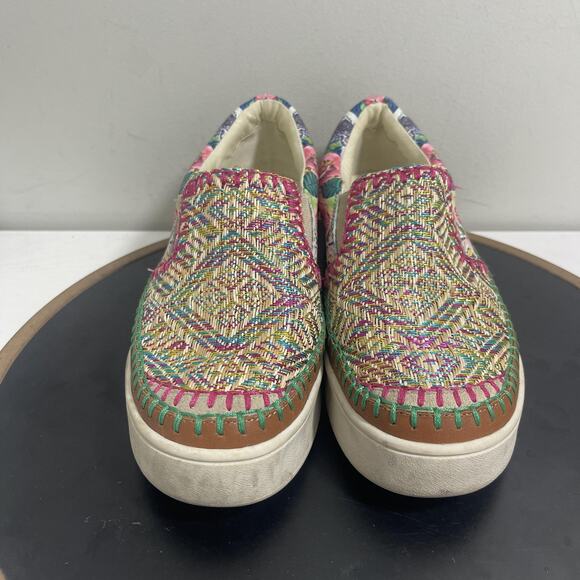 Johnny Was Shoes Womens Size 9 Medium Patchwork Slip-On Platform Floral Boho - Picture 3 of 13